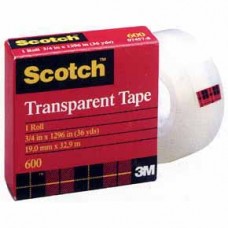 3M Scotch 600 Transparent Tape 3/4