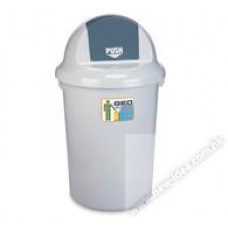 GEO 90 圓型推蓋垃圾桶 90公升 灰色