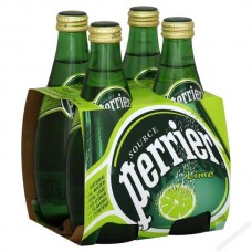Perrier Sparkling Mineral Water Lime 330ml 4Bottles