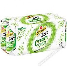 Schweppes Cream Soda Soft Drink Zero 330ml 8Cans