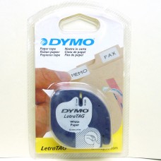 Dymo 91200 Letratag 紙質標籤帶 12毫米x4米 白色