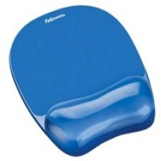 Fellowes 91141 Crystal Gel Mouse Pad/Wrist Rest Blue