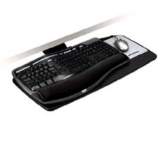 3M AKT-60LE Adjustable Ergonomic Under Desk Mount Keyboard Tray w/Mouse Pad