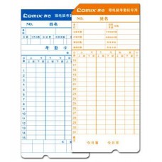 Comix F3505 Time Record Card 100Sheets