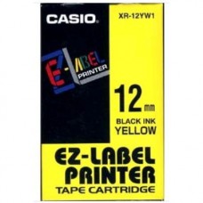卡西歐 XR-12YW1 EZ 標籤帶 12毫米x8米 黑字黃底