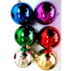 Christmas Decoration Ball C 4cm 6's Assorted Colors