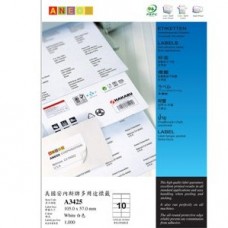 ANEOS A3425 Multipurpose Label A4 105mmx57mm 1000's White