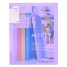 Comix A416 Clear Holder A4 40Pages Matt Clear Purple