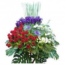 Prosperity Flower Basket With Stand Large