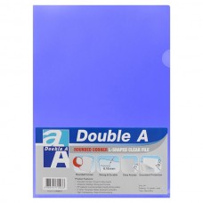 Double A 膠質文件套 A4 藍色