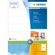 Herma 4674 超級標籤 A4 105毫米x42.3毫米 1400個 白色