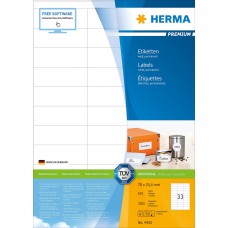 Herma 4455 超級標籤 A4 70毫米x25.4毫米 3300個 白色