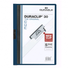 Durable 2200-28 Duraclip 透明封面文件套 A4 Mid light Blue
