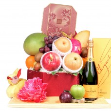 Bright Moon Fruit Gift Box With The Peninsula Mooncake (8Pcs)