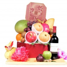 Bright Moon Fruit Gift Box With The Peninsula Mooncake (4Pcs)