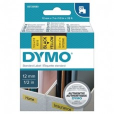 DYMO 45018 D1 標籤帶 12毫米 x 7米 黑色字黃色底光面