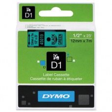 DYMO 45019 D1 標籤帶 12毫米 x 7米 黑色字綠色底