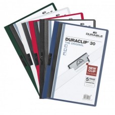 Durable 2200-01 Duraclip 透明封面文件套 A4 紅色