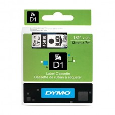 Dymo 45010 D1 標籤帶 12毫米x7米 黑字透明底