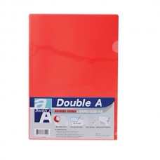 Double A 膠質文件套 A4 紅色