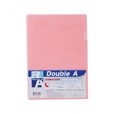 Double A 膠質文件套 A4 粉紅色