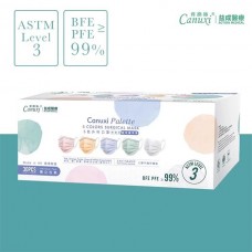 Canuxi Surgical Mask ASTM Level 3 5-color 30Pcs ( Individual Pack) Made in Hong Kong 40Boxes