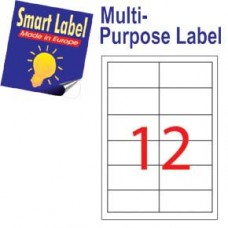 Smart Label 2548 多用途標籤 A4 97毫米x42.3毫米 1200個 白色