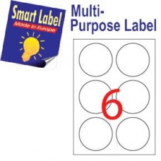 Smart Label 2593 多用途圓形標籤 A4 直徑85毫米 600個 白色