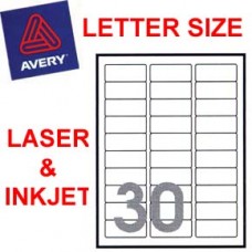 Avery 5160 Mailing Labels 25.4mmx66.7mm 3000's White
