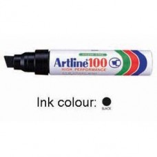 Artline 100 Permanent Marker Chisel Black