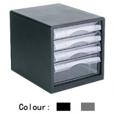 Deli 9774 Desktop Cabinet A4 With 4-Drawer Grey