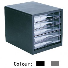 Deli 9775 Desktop Cabinet A4 With 5-Drawer Grey